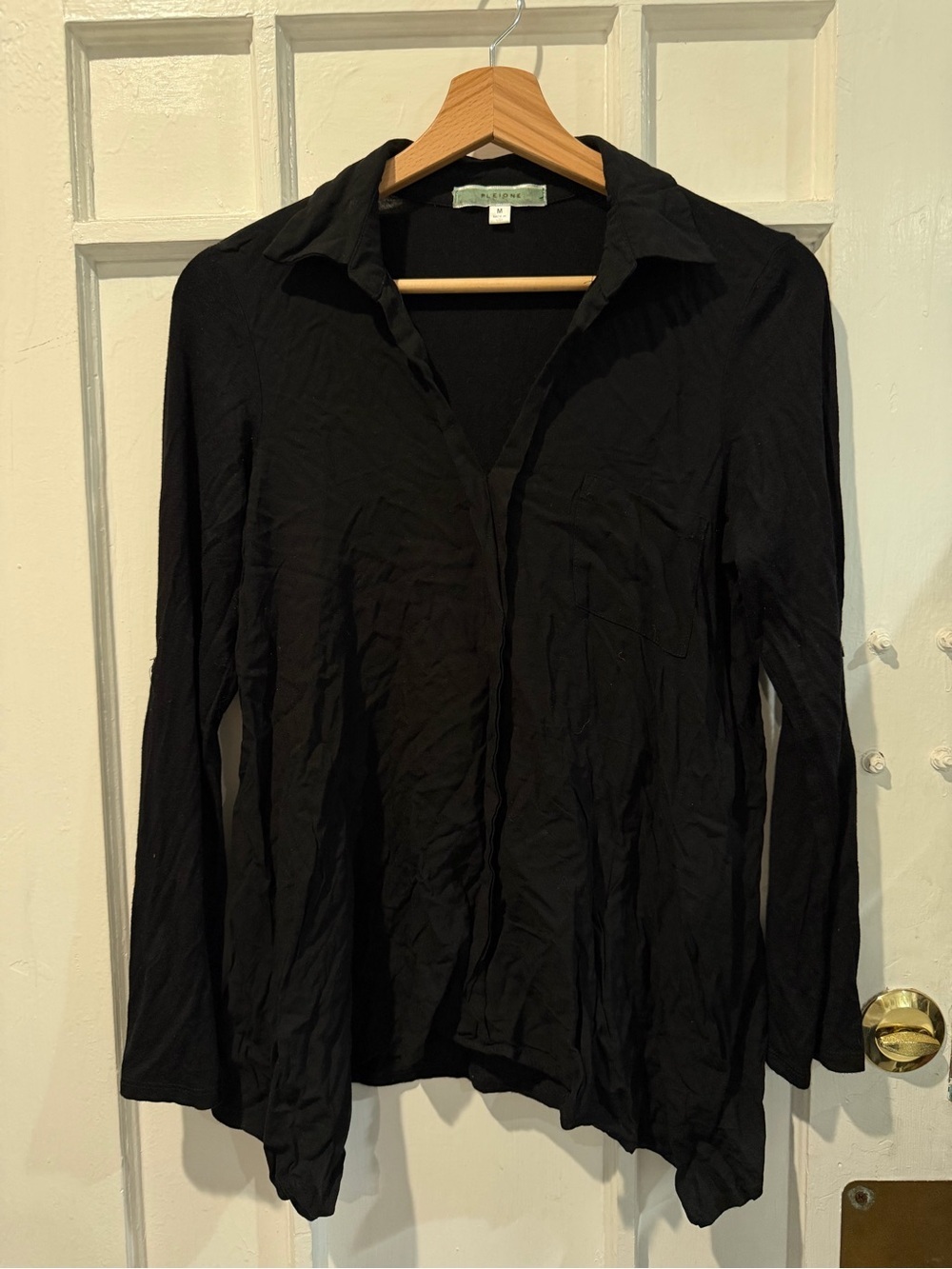 Pleione Black Long Sleeve Shirt